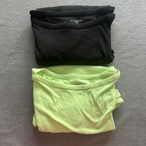 Lot of 2 Talbots Stretch Weekend Tee Plus Size 2X Short Sleeve Solid Boat Neck